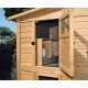 Poulailler robuste en bois pour poules L.222 x l.115 x h.200 cm