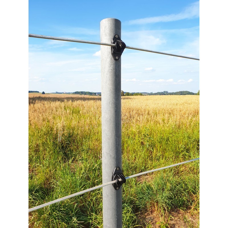 Piquet De Clôture Plastique 156 Cm Marche Pied Unique Blanc, En Pack De 30