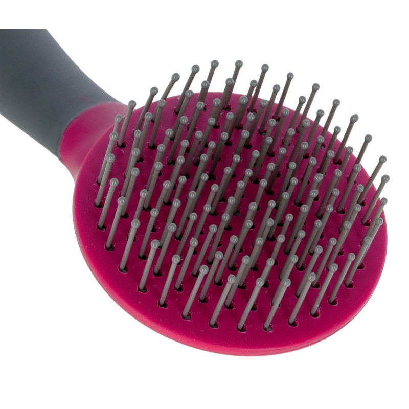 Brosse Pour Crinière Et Queue De Cheval - Poils Doux, Poignée Ergonomique Avec Crochet, 23 Cm