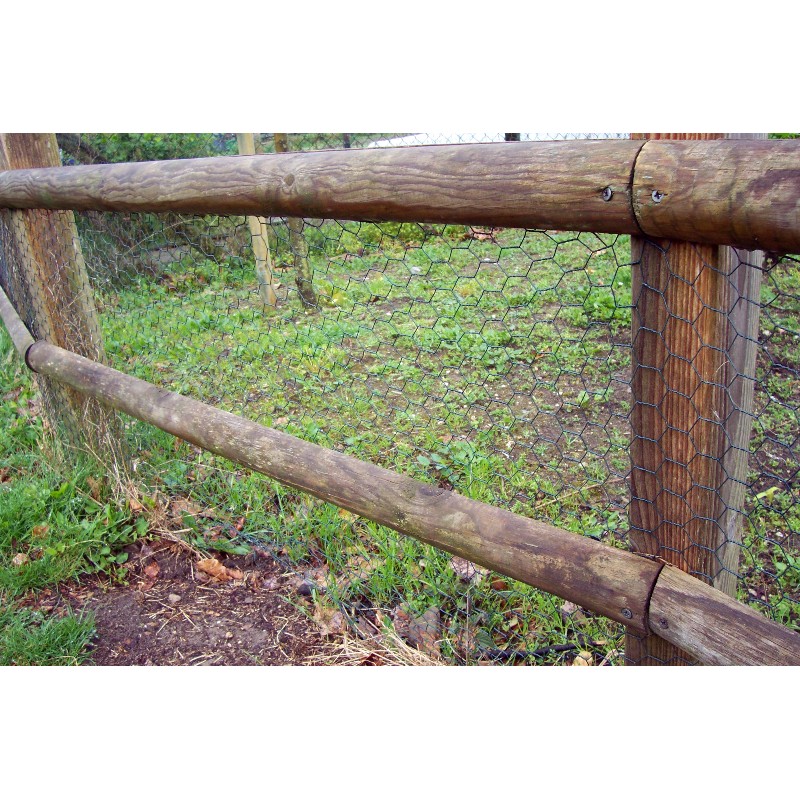 Piquet de clôture Bois 2m rond fraisé en Pin traité - 80 mm