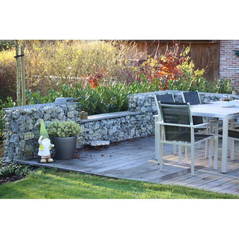 Gabiona - Gabion 80 Cm X 50 Cm X 50 Cm  L X H X P , Mailles 5 X 10 Cm Spirale Made In Germany 88023997
